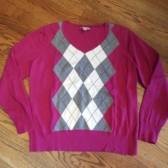 Hot Pink Argyle Sweater | Poshmark